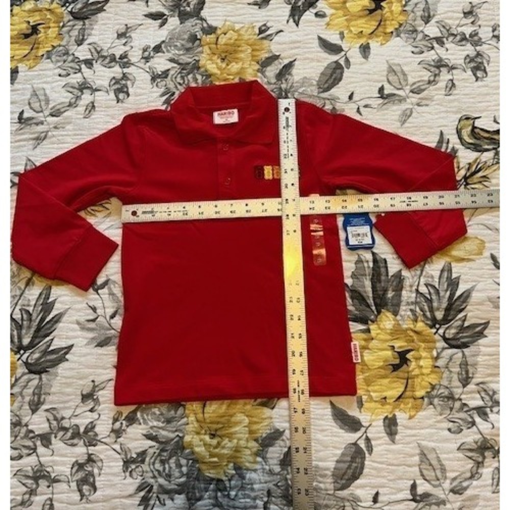 Haribo Youth Gummy Bear Red Long Sleeve Polo Size Extra Small (6-6X) NWT - Picture 2 of 7